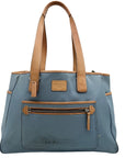 Coach Blue And Tan Fabric Diaper Bag 5975