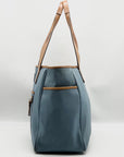 Coach Blue And Tan Fabric Diaper Bag 5975