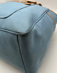 Coach Blue And Tan Fabric Diaper Bag 5975