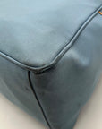 Coach Blue And Tan Fabric Diaper Bag 5975