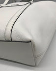Michael Kors White Pebbled Leather Jest Set Large 2-in-1 Tote Bag and Mini Purse