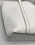 Michael Kors White Pebbled Leather Jest Set Large 2-in-1 Tote Bag and Mini Purse