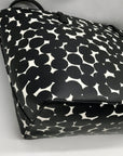 Kate Spade Black And White Leather Splodge Dot Margareta Shore Street Tote Bag