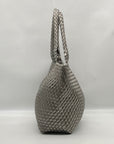 Unbranded Grey Woven Faux Leather Tote Bag