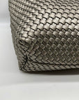 Unbranded Grey Woven Faux Leather Tote Bag