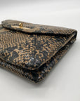 Banana Republic Faux Snakeskin Envelope Shoulder Bag