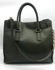 Michael Kors Olive Green Saffiano Leather Hamilton Tote Bag