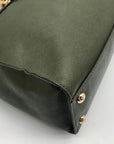 Michael Kors Olive Green Saffiano Leather Hamilton Tote Bag