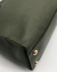 Michael Kors Olive Green Saffiano Leather Hamilton Tote Bag