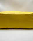 Privata Yellow Croc-Embossed Faux Leather Large Duffel Bag