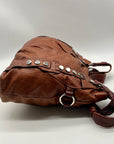 B Makowsky Brown Leather Hobo Shoulder Bag
