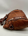 B Makowsky Brown Leather Hobo Shoulder Bag