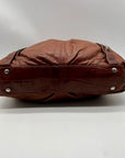B Makowsky Brown Leather Hobo Shoulder Bag