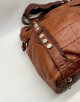 B Makowsky Brown Leather Hobo Shoulder Bag