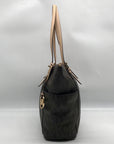 Michael Kors Brown Coated Canvas Jet Set East West Tote Bag