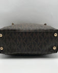Michael Kors Brown Coated Canvas Jet Set East West Tote Bag