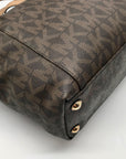 Michael Kors Brown Coated Canvas Jet Set East West Tote Bag