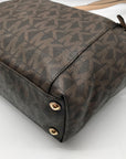 Michael Kors Brown Coated Canvas Jet Set East West Tote Bag
