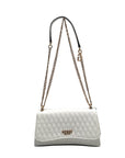 Guess White Quilted Small Betula Convertible Crossbody Bag