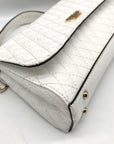 Guess White Quilted Small Betula Convertible Crossbody Bag