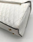 Guess White Quilted Small Betula Convertible Crossbody Bag