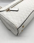 Guess White Quilted Small Betula Convertible Crossbody Bag