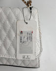 Guess White Quilted Small Betula Convertible Crossbody Bag
