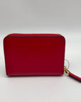 Lauren Ralph Lauren Red Smooth Leather Zip Wallet
