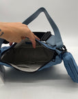 XOXO Blue Quilted Baguette Convertible Crossbody & shoulder Bag