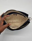 Guess Black Triple Compartment Leather Crossbody Bag