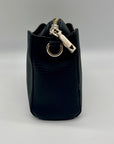 Guess Black Triple Compartment Leather Crossbody Bag