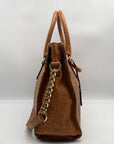 Michael Kors Tan Ostrich Leather Hamilton Tote