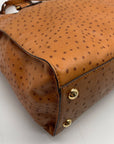 Michael Kors Tan Ostrich Leather Hamilton Tote