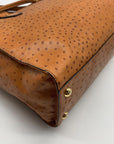 Michael Kors Tan Ostrich Leather Hamilton Tote