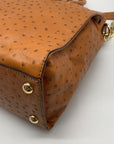 Michael Kors Tan Ostrich Leather Hamilton Tote