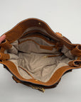 Michael Kors Tan Ostrich Leather Hamilton Tote