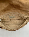 Caterina Bertini Gold Metallic Woven Bag