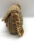 Caterina Bertini Gold Metallic Woven Bag