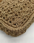 Caterina Bertini Gold Metallic Woven Bag