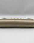 Aqua Gold Metallic Chain Convertible Clutch