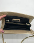 Aqua Gold Metallic Chain Convertible Clutch