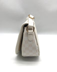 Giani Bernini White Floral Small Saddle Crossbody Bag