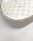 Giani Bernini White Floral Small Saddle Crossbody Bag