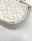 Giani Bernini White Floral Small Saddle Crossbody Bag