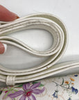 Giani Bernini White Floral Small Saddle Crossbody Bag