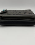 Montana West Black Leather Western Tooled Phone Case Crossbody Wallet