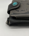 Montana West Black Leather Western Tooled Phone Case Crossbody Wallet