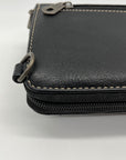 Montana West Black Leather Western Tooled Phone Case Crossbody Wallet