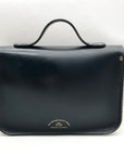 The Cambridge Blue & White Leather Satchel Company Bag
