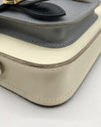 The Cambridge Blue & White Leather Satchel Company Bag